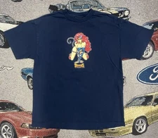 Vintage 2000s Hook Ups T-Shirt Size XL Black Cat Graphic Anime Skateboard Y2K