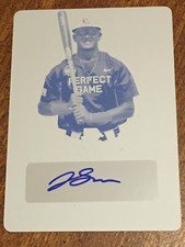 JORDAN GROSHANS 2017 LEAF PERFECT GAME AUTOGRAPH #1/1 PLATE or PROOF BLUE JAYS