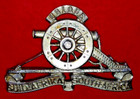South Africa - Artillery Chromed Cap Badge, Owen 841, Post 1959 issue