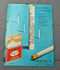 ANTIQUE ADVERT CLIPPING ADVERTISING AD 180519 / CIGARETTE VIRGINIA CRAVEN "A" 