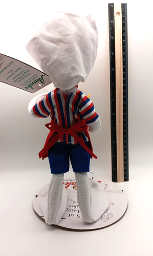 Annalee doll 12" 2020 4th of July Male elf Hamburger chef doll - Picture 5 of 6