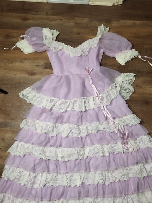 fitted lace wedding dress Royal Purple Cotton Poplin A-Line Deep Neck Maxi Tier Dress 66