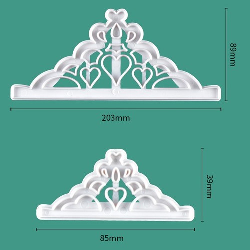 2 piezas Pastel Molde Molde Molde Cortador de Fondant Princesa CROWN TIARA **ENVÍO EL MISMO DÍA** - Imagen 3 de 9