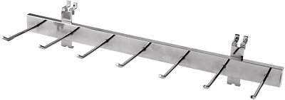 3 Slatwall Wire Grid Belt Tie Racks Hangers Necktie 7 Hooks Chrome Space-Saving