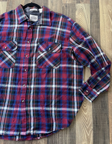 Saugatuck Dry Goods Shirt Men's 2X Double Pocket Plaid Flannel Rare**READ - Picture 5 of 8