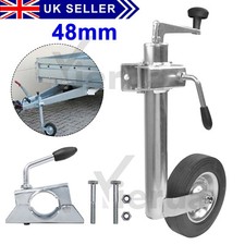 48mm Jockey Wheel Stand Wind Up Trailer Caravan Heavy Duty Clamp & Bolts Kits
