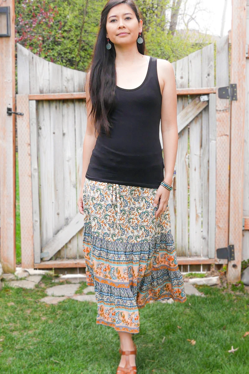 Peasant hippie cheap gypsy skirt
