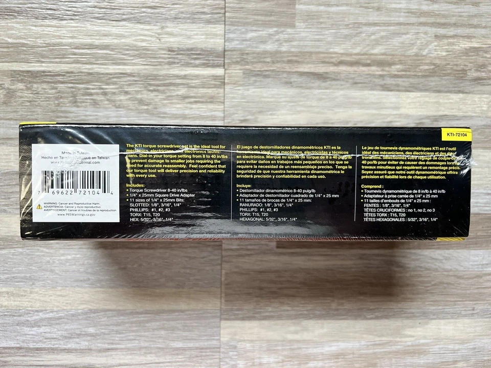 New K-Tool 13 pc Precision Torque Screwdriver Set KTI72104 8-40in lbs Hunting - Image 3 of 4