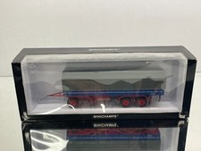 MINICHAMPS 161090 KASSBOHRER 3 AXLE CANVAS TRAILER -BLUE+RED 1:43- GOOD IN BOX