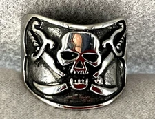 Pirate Flag Skull Stainless Steel Ring