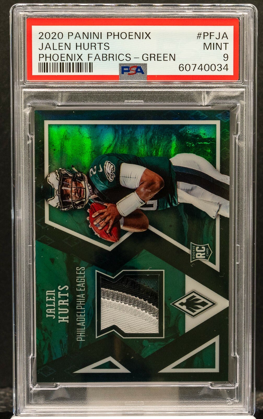 Jalen Hurts Panini Phoenix Phoenix Fabrics #PFJA Green