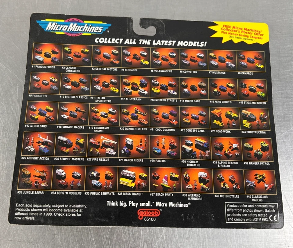 Micro Machines #3 GENERAL MOTORS Corvair Skylark Aurora Cadillac Pontiac 10 Pack - Image 2 of 4