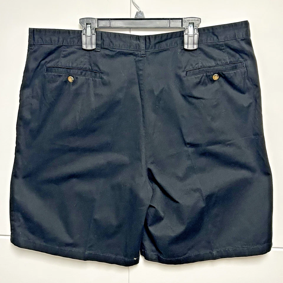 Pantalones Cortos Farah Para Hombre Talla 44 Negros Plisados Frontales 100% Algodón Usados en Excelente Condición Foto 2 de 4