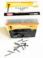 5LBS DURA FAST 1-1/4" DRYWALL SCREWS PHILLIPS COARSE THREAD BUGLE HEAD #41228 
