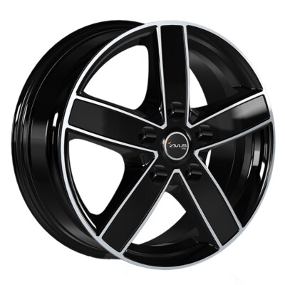 ALUFELGE AVUS AC-V51 FUR PEUGEOT BOXER M1 7.5X18 5X118 BLACK POLISHED QFX