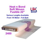 Heat and Bond Iron on Soft Woven Fusible interfacing 22" Wide  100% Cotton