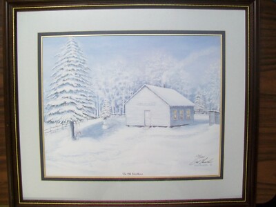 Art Print by Fred Thrasher Titled ''The Old Schoolhouse'' - Framed - #173 of 1,000