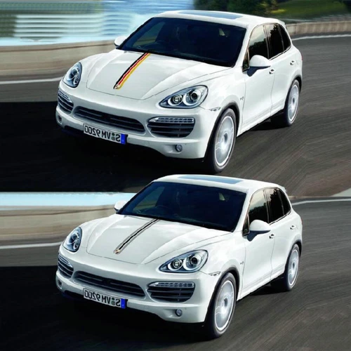 Graphic Car Hood Sticker Decal For Porsche Cayenne Panamera 718 Racing Stripe - Foto 3 di 11