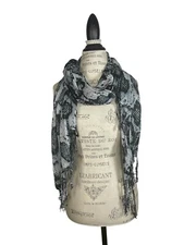 Python Print Scarf Long Classic Hair Covering Head Wrap Chic Capsule Wardrobe