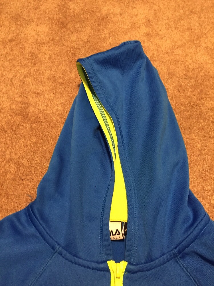 Felpa sportiva con cappuccio blu Fila bambina taglia large 14