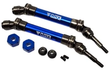 NHX RC Metal Front Axle CVD Splined Drive Shaft (2) Blue: Traxxas Slash 4x4