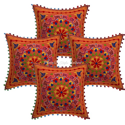ART DE LYS, Woven French Tapestry Pillow/Cushion Cover, The Orange Tree (L'Oranger) Pillow Cover, Lady & The Unicorn, 14 x 14, Imported