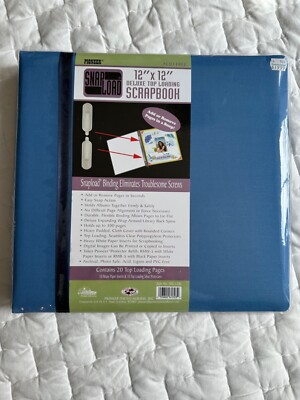 Pioneer Snap Load Deluxe Top Loading 12x12 Scrapbook Style DSL-12BL, New