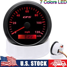 85mm Black GPS Speedometer 0-120MPH Gauge 7 C...
