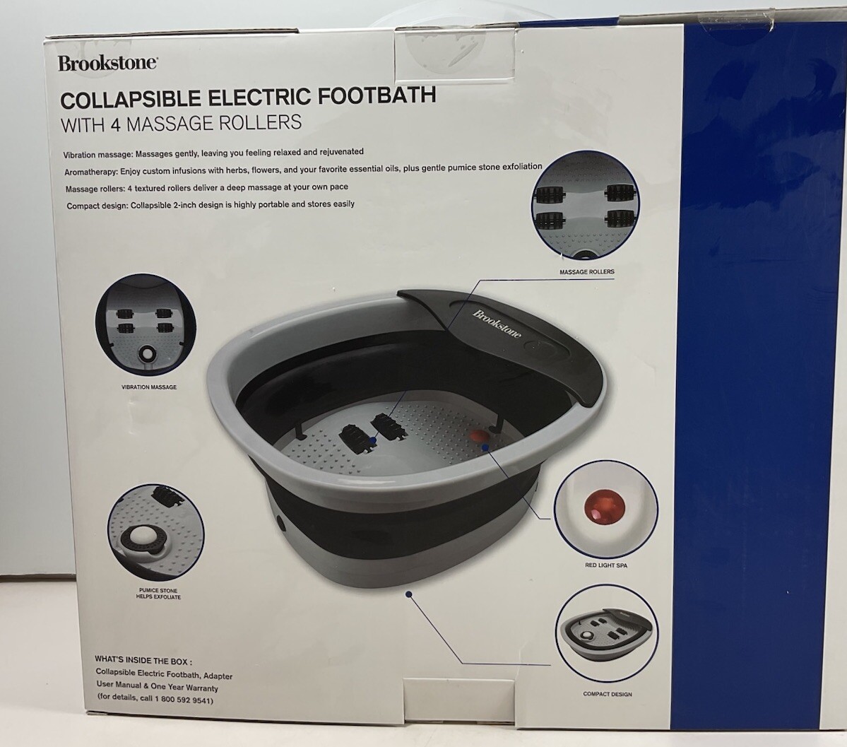 BROOKSTONE MASSAGING FOOT BATH AND SPA WITH VIBRATION COLLAPSE SPACE SAVER BROOKSTONE MASSAGING FOOT BATH AND SPA WITH VIBRATION COLLAPSE SPACE SAVER