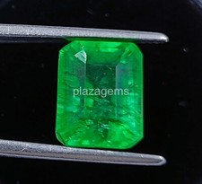11Ct Natural EGL Certified Green Emerald Faceted Emerald Cut Loose Gemstone 4OUW