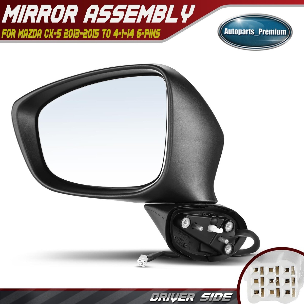 Driver Power Mirror with Manual Fold Heated Signal for Mazda CX-5