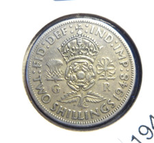 UK 1948   2 Shillings Florin * Tudor Rose *