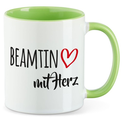 Kaffeetasse Beamtin mit Herz Keramik Tasse Geschenkidee Souvenir Präsent Wichtel - Bild 30 von 50