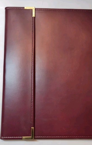 Stafford Padfolio Burgundy Metal Corners Legal Pad and Card Holder Made in USA - 第 2/13 張圖片