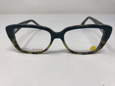 Betsey Johnson Eyeglasses Frames SAVAGE Green Teal 51-15-140 Full Rim J576