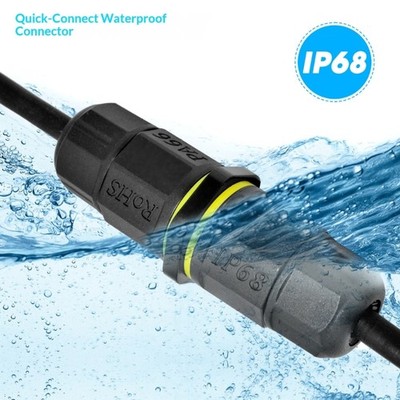 High Performances IP68 Waterproof Flame Resistant 3Pin Terminal Block Connector