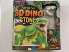 Made By Me Paint Your Own 3D Dino Stone 8" Resin Wall Art BRAND NEW Sealed