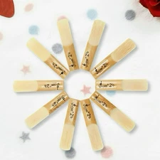 10-Pack Bb Clarinet Reeds Strength 2.5 - Easy Play, Natural Cane For Beginners