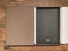 Patek Philippe Saffiano Leather Passport Holder Black/WineRed VIP Gift