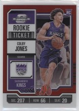 2023-24 Panini Contenders Optic Rookies Red Prizm Colby Jones #13 1c5x