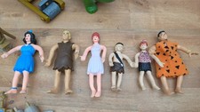 The Flintstones Family Figure Lot Fred Wilma Barney Betty Pebbles and Accessorie