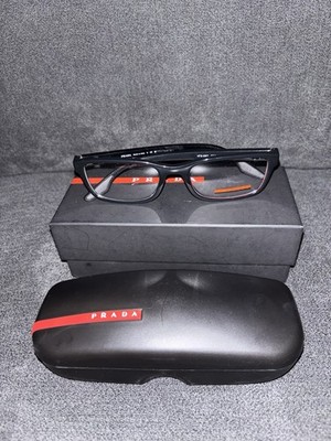 PRADA Linea Rossa 09OV Eyeglasses Men Authentic Prada Black And Red Eyeglasses