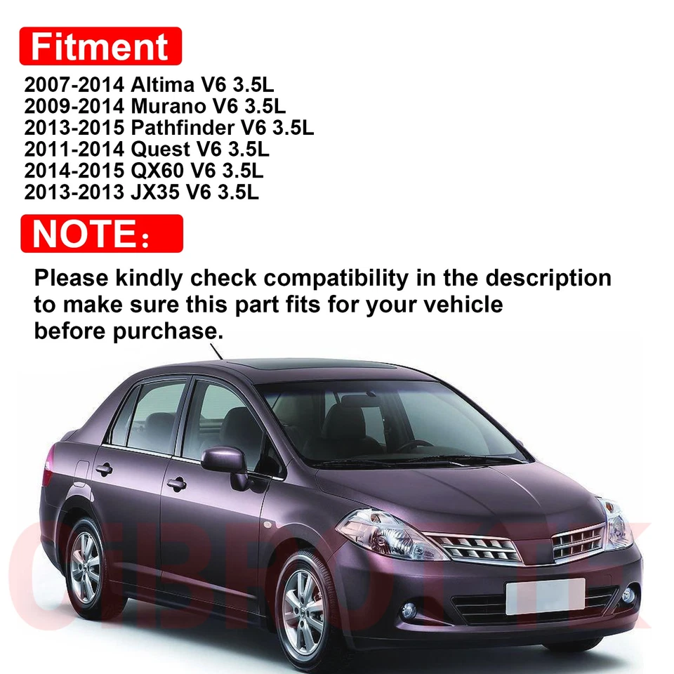 Cubierta de válvula de motor de aluminio con juego de juntas derecha y derecha para 09-14 Nissan Murano Foto 3 de 4