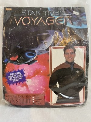 Star Trek Voyager officially Licensed MENS Shirt XL  W/ Insignia 