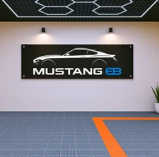 Decoration Ford Mustang EcoBoost Flag Banner 71x24 – Garage Wall Decor