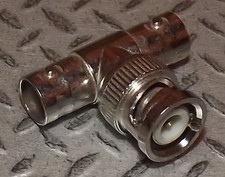 BNC T piece adapter radio RF ham scanner oscilloscope counter LAN terminator 2x