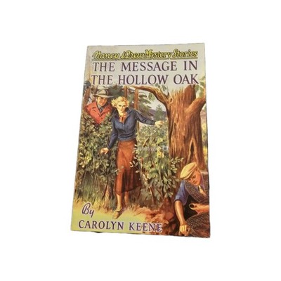 Vintage Nancy Drew Applewood Books Advertising Postcard Message in Hollow Oak