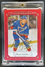 2018-19 Upper Deck Chronology Wayne Gretzky Canvas Masterpiece Red Auto #/25