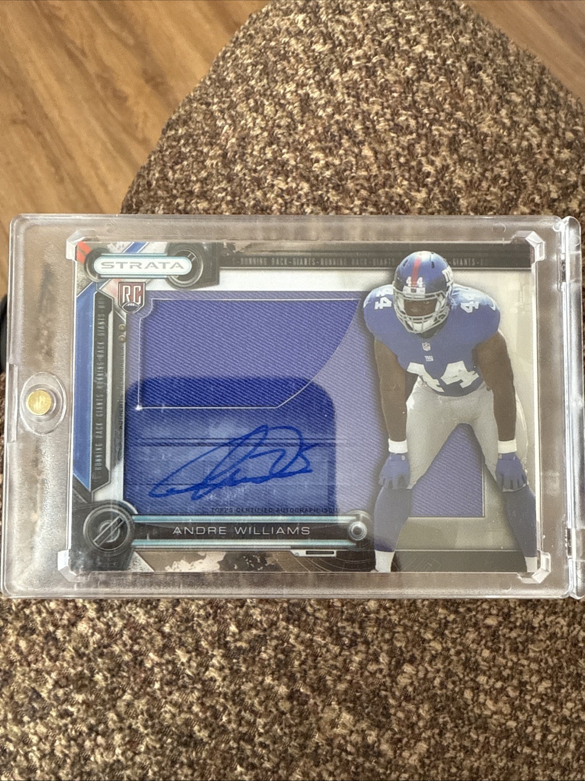 Andre Williams Topps Strata Clear Cut Autograph Rookie Relic #AW Base