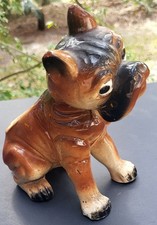 Vintage Mid-century Boxer Bull Dog Planter 7" Long, 4" Wide, and 7" Tall - CUTE